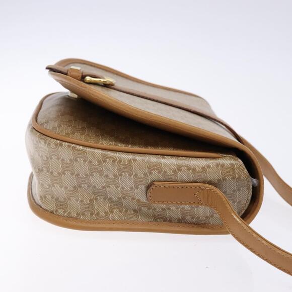 CELINE Macadam Canvas Shoulder Bag Pvc Beige Gold - Picture 4 of 12